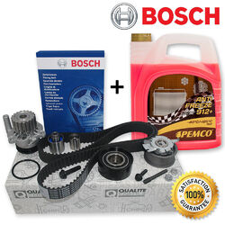 BOSCH ZAHNRIEMEN + ROLLENSATZ + WASSERPUMPE FÜR AUDI A4 VW GOLF 6 PASSAT 2.0 TDI