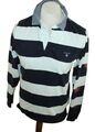 GANT HERREN BLAU WEISS GESTREIFT RUGBY STIL Pullover Gr M VERSCHMUTZT