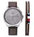 Tommy Hilfiger Herren Chase Quarz Uhr mit Lederarmband 2770047