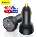 Baseus 100W USB Typ C Auto Ladegerät  KFZ Ladeadapter für iPhone Samsung Macbook