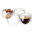 Espresso Gläser doppelwandig Set 80 ml Thermogläser Kaffeeglas, Impolio Classic