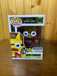 Funko The Simpsons DEVIL FLANDERS #1029 Glow Dark GITD Amazon  TREEHOUSE HoRROR