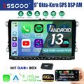 DAB+ Android 13 4+64G Autoradio Carplay GPS Navi Für VW GOLF 5 6 Touran Polo EOS