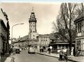 Salzwedel, Strasse der Jugend mit Rathausturm -500172