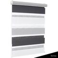 ROLLMAXXX® Duo-Rollo Doppelrollo TRIO Fensterrollo Klemmfix ohne Bohren Zebra