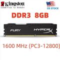 HyperX FURY DDR3 8GB 16GB 32GB 1600 MHz PC3-12800 Desktop RAM Memory DIMM 240pin