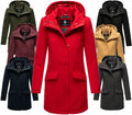 Marikoo Damen Mantel Herbst Winter Übergangs Jacke Business Trenchcoat LEILANIAA