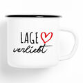 Lage verliebt Geschenk Idee Emaille Tasse Nordrhein-Westfahlen Kaffeetasse Souve