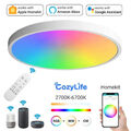 24W LED Deckenlampe WIFI Smart Deckenleuchte RGB App Fernbedienung Dimmbar