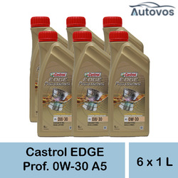 6x1 Liter Castrol EDGE Professional A5 0W-30 Volvo 6 Liter SLX