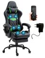 Delman Gaming Stuhl Bürostuhl Computerstuhl Massagefunktion Kunstleder 0037