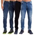 Herren Jeans Hose Regular Straight Slim Fit Denim Hose Destroyed Denim Pants