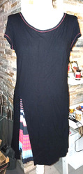 DESIGUAL * schickes ShirtKleid Longshirt SCHWARZ BUNT * Gr. L