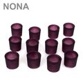 12er Set NONA 6cm Teelichtglas Glas Farbe Lila Kerzenglas Windlicht Kerzengläser