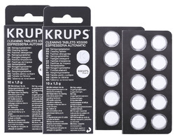 2x 10 Stück Krups Reinigungstabletten, Fettlösetabletten, XS 3000 1,5g Kaffee