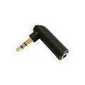 Klinken Winkel Adapter Stecker auf Buchse 3,5 mm stereo HIFI vergoldet 90 Grad