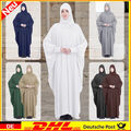 DHL Damen Hijab Gebetskleidung Gesichtsschleier Muslim Abaya Khimar Kaftan Kleid