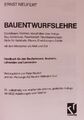 Bauentwurfslehre. Grundlagen, Normen und Vorschriften über Anlage, Bau, Gestaltu