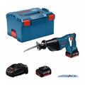 Bosch Akku-Säbelsäge GSA 18 V-LI, mit 2 x 5.0 Ah Li-Ion Akku, L-BOXX