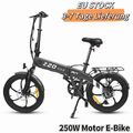 20 Zoll E-Bike Klapprad Elektrofahrrad 250W Shimano Pedelec Citybike