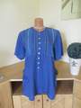 Bonita Damen Bluse-Longbluse Gr. 38-40 blau mehrfarbig kurzarm