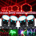 4x 200W Moving Head RGBW LED Strobe Beam Bühnenlicht Mit Laser DMX DJ Party Show