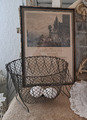 Eierkorb Fil de Fer Salatschleuder shabby Brocante Frankreich