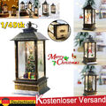 1/4x LED Laterne Deko Schneemann Familie Motiv Glitzer Wirbel Weihnacht Geschenk