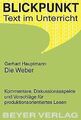 Gerhart Hauptmann Die Weber von Reiner Poppe | Buch | Zustand gut