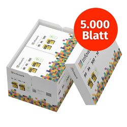 Infowerk Druckerpapier Kopierpapier 5000 Blatt 10 x 500 A4 80g Premium WeißTestsieger, Bestpreis, PEFC-zertifiziert