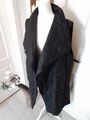 Schwarze H&M Oversize Damen Long Steppweste Gr. M