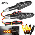 4X Motorrad LED Blinker Sequentiell Laufeffekt Lauflicht Vorne Hinten 12V Amber