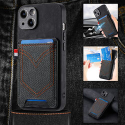 Hülle für iPhone 15 Pro Max 16 Plus 13 12 Mini 11 XR 8 7 Handy Leder Wallet Case