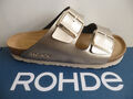 Rohde Damen Pantolette Pantoletten Hausschuhe Schuhe messing gold 5623