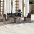 Gartenmöbel Sofa Garnitur Lounge Sitzgruppe 6-tlg. Schwarz Poly Rattan vidaXL