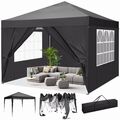 Pavillon 3x3m Faltpavillon Wasserdicht Pop up Gartenzelt Partyzelt UV Pavillion