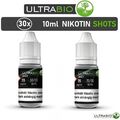 30x Nikotin Shots 20mg ULTRABIO 10ml VG/PG 50/50 70/30 Shot Base für E-Liquid