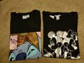 T-Shirt 2 x schwarz Stitch und Mickey Mouse Gr. S - Neuwertig