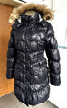 TOMMY HILFIGER Daunenjacke Mantel Steppmantel mit Kapuze Gr. L schwarz