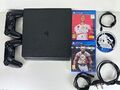 Sony PlayStation 4 schmale 500 GB + 2 kabellose Dual-Shock-Controller + FIFA20 + UFC + Spiele