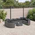 Gartenmöbel Sofa Garnitur Lounge Sitzgruppe 10-tlg. Braun Poly Rattan vidaXL