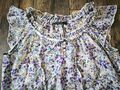 Romantisches Blusen Shirt Esprit Gr 42 lila Blumen Muster transparent TOP Bluse 