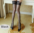 Straps Fashioned Stockings 15 DEN Gr. S-M mit breiter Spitze Elasthan Schwarz