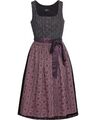 Luis Steindl Midi Dirndl mit Streifen-Jacquard midi Dirndl Balkonett-Ausschnitt