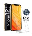 2X Glas für iPhone 12 / 12Pro (6.1") Panzerfolie 9H Glas HD Display Schutzglas