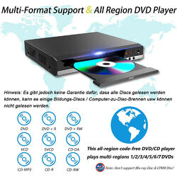 TV Player CD DVD VCD UHD Spieler mit HDMI USB AV Anschluss Mit Fernbedienung NEU