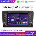 Für Audi A3 S3 RS3 8P Android13 7" Autoradio GPS Navi WIFI BT DAB+ Carplay 2+32G