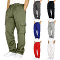 Herren Cargo Hose JogginghoseTrainingshose Mit elastischem Bund Kampfhose S-5XL