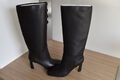 EKONIKA Luxus Damen Leder Stiefel – Gr. 41 schwarz 8cm Absatz OVP – NEU