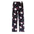 Frauen Kawaii Hello Kitty Pyjama Hose Flanell Warm Schlafanzughose Relaxhose